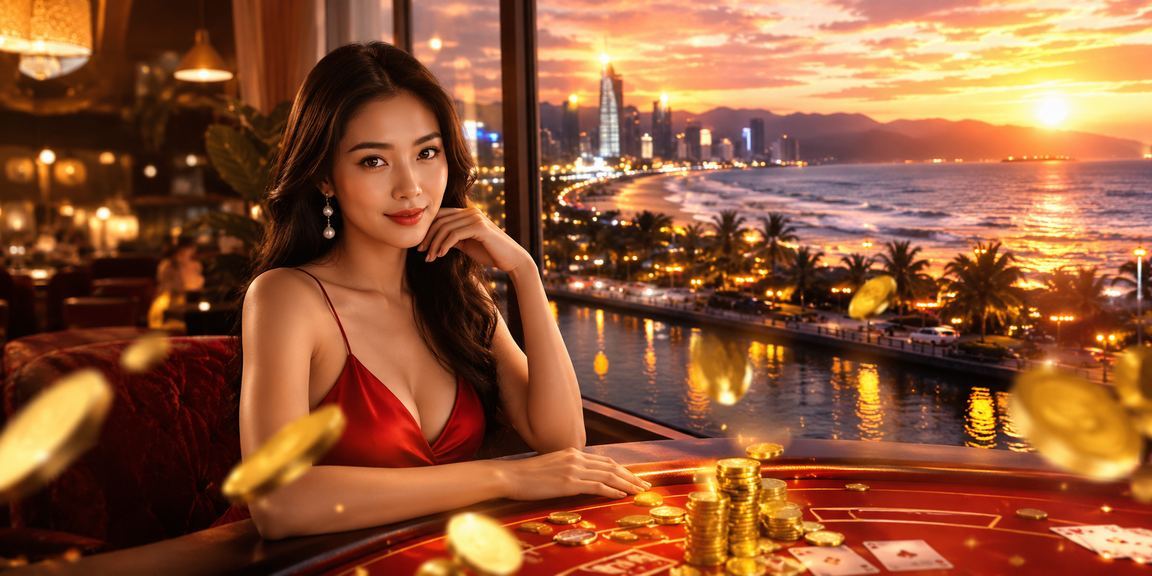 Người chơi tại Đà Nẵng thưởng thức baccarat live trong quán cà phê buổi tối