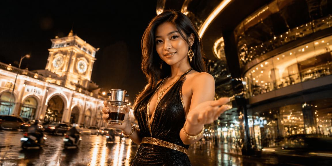 Người dùng TP.HCM xem kèo cá cược thể thao trên điện thoại trong quán cà phê buổi tối